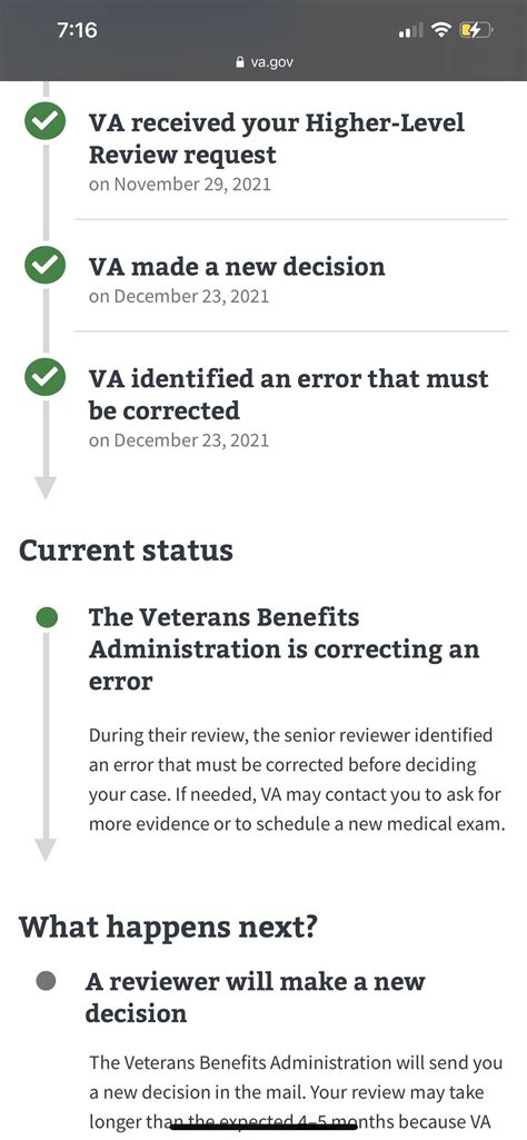 If the higher-level adjudicator both identifies a duty to assist error that existed at the time of VA&39;s decision on the claim under review and cannot grant the maximum benefit for the claim, the higher-level adjudicator must return the claim for correction of the error and readjudication. . The veterans benefits administration is correcting an error